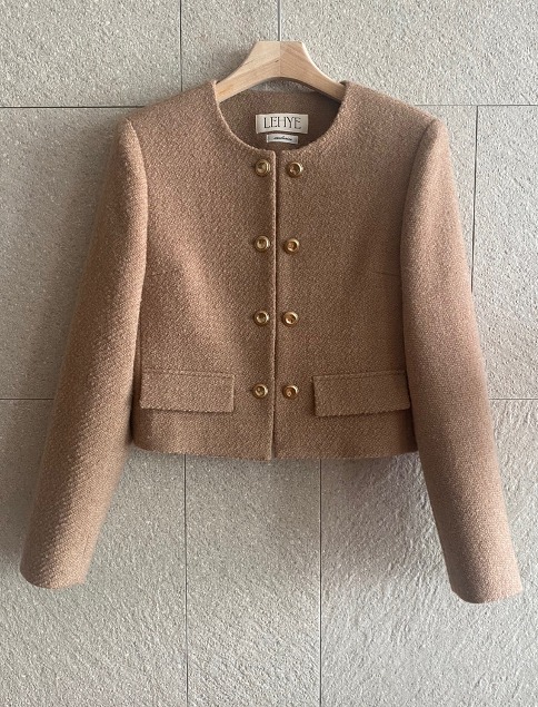 [LEHYE] Boucle Tweed Jacket_Beige