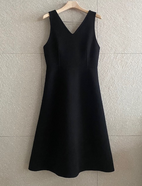 [LEHYE]Handmade Wool V-neck Layering Dress